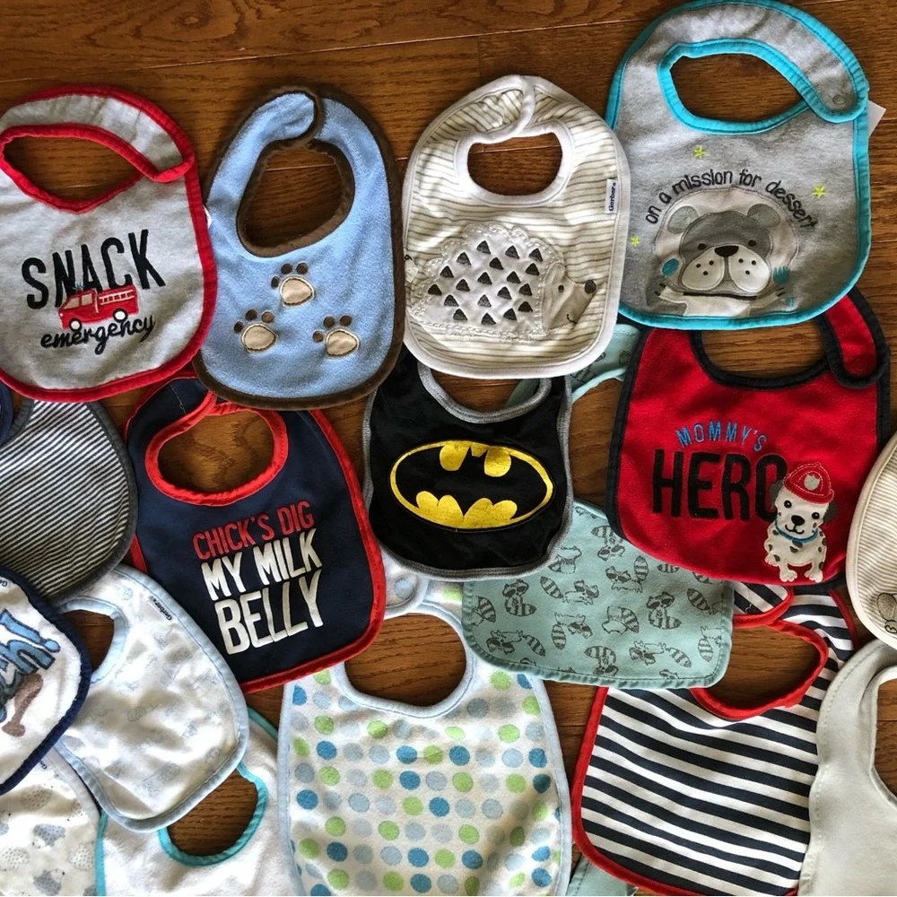 Baby Bib Lot- 25 total